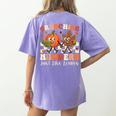 Crunching Numbers Just Like Leaves Pumpkin Fall Teacher Women's Comfort Colors T-Shirt Back Print Violet