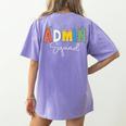 Cute Admin Squad Crew Team Back To School Teacher For Men Women Women's Comfort Colors T-Shirt Back Print Violet