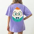 Cute Good Egg Teacher Halloween Costume Food Group Women's Comfort Colors T-Shirt Back Print Violet