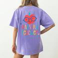 Cute Maestra Teacher Women's Comfort Colors T-Shirt Back Print Violet