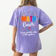 Cute Math Coach Teacher Mathematical Nerd School Women's Comfort Colors T-Shirt Back Print Violet Cute Math Coach Teacher Mathematical Nerd School Women's Comfort Colors T-Shirt Back Print Violet