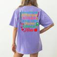 Cute Principal Nurse Lunch Lady Teacher Coach Homeschool Mom Women's Comfort Colors T-Shirt Back Print Violet