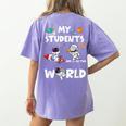 Cute Teacher My Students Are Out-Of This World Space Women's Comfort Colors T-Shirt Back Print Violet Cute Teacher My Students Are Out-Of This World Space Women's Comfort Colors T-Shirt Back Print Violet