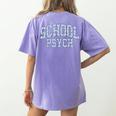 Cute Wildflower School Psych Teacher School Psychologist Women's Comfort Colors T-Shirt Back Print Violet Cute Wildflower School Psych Teacher School Psychologist Women's Comfort Colors T-Shirt Back Print Violet