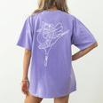 Dancing Turkey Happy Thanksgiving Day Ballet Dance Teacher Women's Comfort Colors T-Shirt Back Print Violet