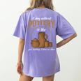 A Day Without Pottery Teacher Clay Kiln Ceramics Artist Men Women Women's Comfort Colors T-Shirt Back Print Violet A Day Without Pottery Teacher Clay Kiln Ceramics Artist Men Women Women's Comfort Colors T-Shirt Back Print Violet