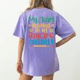 Daycare Children Childcare Provider Teacher PreK Nursery Women's Comfort Colors T-Shirt Back Print Violet