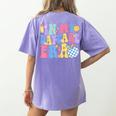 In My Daycare Era Groovy Teacher Daycare First Day Of School Women's Comfort Colors T-Shirt Back Print Violet In My Daycare Era Groovy Teacher Daycare First Day Of School Women's Comfort Colors T-Shirt Back Print Violet