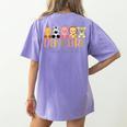 Daycare Teacher Animals Daycare Provider Back To School Women's Comfort Colors T-Shirt Back Print Violet