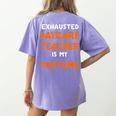 Daycare Teacher Halloween Costume Tired Day Care Shirt Women's Comfort Colors T-Shirt Back Print Violet Daycare Teacher Halloween Costume Tired Day Care Shirt Women's Comfort Colors T-Shirt Back Print Violet