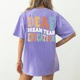 Deaf Dream Team Education Deaf Education Teacher Women's Comfort Colors T-Shirt Back Print Violet
