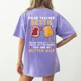 Dear Teacher Bestie You'Re Totally My Jam Shirt Kids Women's Comfort Colors T-Shirt Back Print Violet Dear Teacher Bestie You'Re Totally My Jam Shirt Kids Women's Comfort Colors T-Shirt Back Print Violet