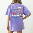 Disney Minnie Mouse Beautiful Day For Learning Teacher's Day Women's Comfort Colors T-Shirt Back Print Violet
