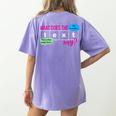 What Does The Text Say Text Evidence Reading Teacher For Men Women Women's Comfort Colors T-Shirt Back Print Violet