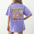 Dog Geometry Math Teacher Back To School STEM Humor Women's Comfort Colors T-Shirt Back Print Violet Dog Geometry Math Teacher Back To School STEM Humor Women's Comfort Colors T-Shirt Back Print Violet