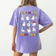What Are We Doing Today Ghost PE Teacher Team Halloween Women's Comfort Colors T-Shirt Back Print Violet