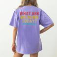 What Are We Doing Today PE Teacher Life Women's Comfort Colors T-Shirt Back Print Violet What Are We Doing Today PE Teacher Life Women's Comfort Colors T-Shirt Back Print Violet