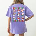 What Are We Doing Today PE Teacher Snowman Christmas Women's Comfort Colors T-Shirt Back Print Violet What Are We Doing Today PE Teacher Snowman Christmas Women's Comfort Colors T-Shirt Back Print Violet