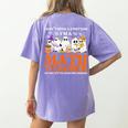 I Don't Need A Costume I'm A Math Teacher Halloween Women Women's Comfort Colors T-Shirt Back Print Violet