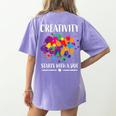Dot Day Shirt Women Men Kids Girls Boys Teacher 2024 Dot Day Women's Comfort Colors T-Shirt Back Print Violet