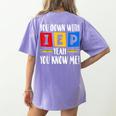 You Down With IEP Yeah You Know Me SPED Teacher Women's Comfort Colors T-Shirt Back Print Violet You Down With IEP Yeah You Know Me SPED Teacher Women's Comfort Colors T-Shirt Back Print Violet