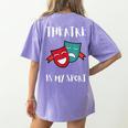 Drama Teacher For Theatre And Performing Arts Women's Comfort Colors T-Shirt Back Print Violet