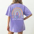 Dream Team Special Education Teacher ED SPED Squad Rainbow Women's Comfort Colors T-Shirt Back Print Violet