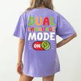 Dual Language Teacher Bilingual Teacher Women's Comfort Colors T-Shirt Back Print Violet Dual Language Teacher Bilingual Teacher Women's Comfort Colors T-Shirt Back Print Violet