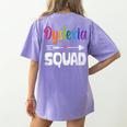 Dyslexia Awareness Month Dyslexia Teacher Therapist Women's Comfort Colors T-Shirt Back Print Violet