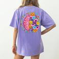 Dyslexia Different Perspective Reading Brain Floral Teacher Women's Comfort Colors T-Shirt Back Print Violet Dyslexia Different Perspective Reading Brain Floral Teacher Women's Comfort Colors T-Shirt Back Print Violet