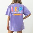 I E P I Encourage Progress Special Education Teacher Women's Comfort Colors T-Shirt Back Print Violet I E P I Encourage Progress Special Education Teacher Women's Comfort Colors T-Shirt Back Print Violet