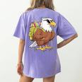 Eagle First Day Of School Teacher Back To School Eagle Women's Comfort Colors T-Shirt Back Print Violet