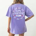 Early Learning TEAM Preschool Teacher Early Learners Crew Women's Comfort Colors T-Shirt Back Print Violet Early Learning TEAM Preschool Teacher Early Learners Crew Women's Comfort Colors T-Shirt Back Print Violet
