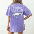 Lets Eat Kids Punctuation Saves Lives Dino Teacher Men Women's Comfort Colors T-Shirt Back Print Violet Lets Eat Kids Punctuation Saves Lives Dino Teacher Men Women's Comfort Colors T-Shirt Back Print Violet