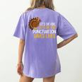 Lets Eat Kids Punctuation Turkey Thanksgiving Teacher Women's Comfort Colors T-Shirt Back Print Violet Lets Eat Kids Punctuation Turkey Thanksgiving Teacher Women's Comfort Colors T-Shirt Back Print Violet