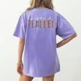 Ed Teacher Leopard Appreciation For Women For Work Women's Comfort Colors T-Shirt Back Print Violet