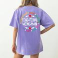 Educational Wingman Assistant Teaching a School Teacher Aide Women's Comfort Colors T-Shirt Back Print Violet Educational Wingman Assistant Teaching a School Teacher Aide Women's Comfort Colors T-Shirt Back Print Violet