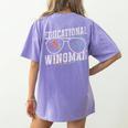 Educational Wingman Assisting Teacher Teaching Assistant Women's Comfort Colors T-Shirt Back Print Violet Educational Wingman Assisting Teacher Teaching Assistant Women's Comfort Colors T-Shirt Back Print Violet