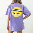The Eggcellent Athlete Good Egg Teacher Halloween Food Group Women's Comfort Colors T-Shirt Back Print Violet