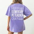 Elementary PE Teacher Tshirt Appreciation Women's Comfort Colors T-Shirt Back Print Violet Elementary PE Teacher Tshirt Appreciation Women's Comfort Colors T-Shirt Back Print Violet