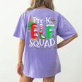Elf Squad Pre-k Teacher Christmas Child Xmas Women's Comfort Colors T-Shirt Back Print Violet Elf Squad Pre-k Teacher Christmas Child Xmas Women's Comfort Colors T-Shirt Back Print Violet