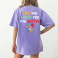 Emotional Intelligence Quote For School Counselor Teacher Women's Comfort Colors T-Shirt Back Print Violet Emotional Intelligence Quote For School Counselor Teacher Women's Comfort Colors T-Shirt Back Print Violet