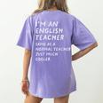 English Teacher Definition Women's Comfort Colors T-Shirt Back Print Violet English Teacher Definition Women's Comfort Colors T-Shirt Back Print Violet