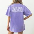 English Teacher About Grammar And Christmas Women's Comfort Colors T-Shirt Back Print Violet