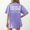 English Teacher Grammar Pun Shirt Women's Comfort Colors T-Shirt Back Print Violet English Teacher Grammar Pun Shirt Women's Comfort Colors T-Shirt Back Print Violet