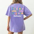 ESL Teacher English As A Second Language Teacher Women's Comfort Colors T-Shirt Back Print Violet ESL Teacher English As A Second Language Teacher Women's Comfort Colors T-Shirt Back Print Violet