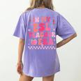 In My Esl Teacher Era Back To School ESL Teacher Groovy Women's Comfort Colors T-Shirt Back Print Violet
