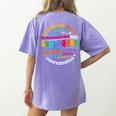 ESOL Squad Teachers And Students Team Back To School Women's Comfort Colors T-Shirt Back Print Violet