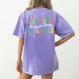 Exceptional Education Dream Team SPED ESE Teacher Autism Women's Comfort Colors T-Shirt Back Print Violet
