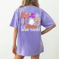 Fab Boo Lous Infant Teacher Halloween Costume Women's Comfort Colors T-Shirt Back Print Violet Fab Boo Lous Infant Teacher Halloween Costume Women's Comfort Colors T-Shirt Back Print Violet